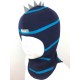 Tamsiai mėlyna, dryžuota kepurė-šalmas su vilna berniukui "Drakonas"